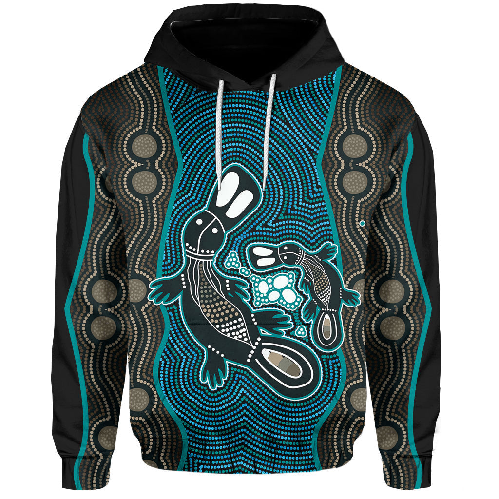 custom-personalised-aboriginal-dot-hoodie-platypus-victory-version-blue-lt13