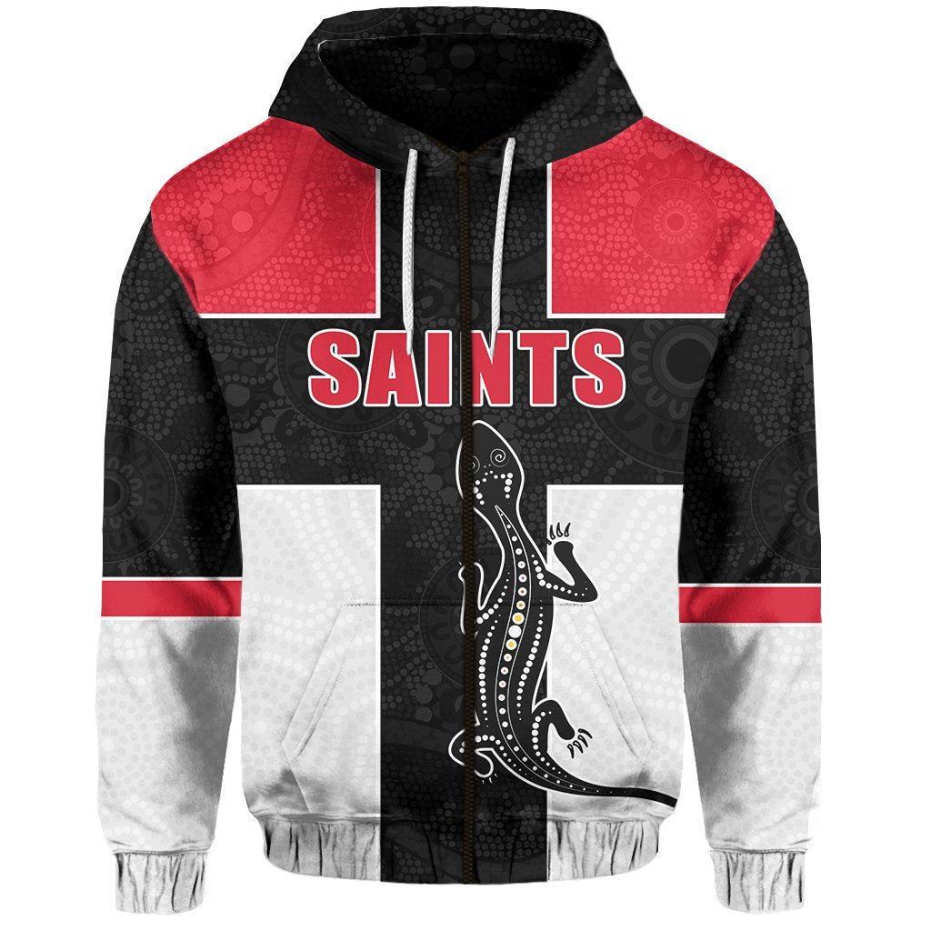 custom-personalised-saints-simple-indigenous-zip-hoodie-brave-st-kilda-custom-text-and-number