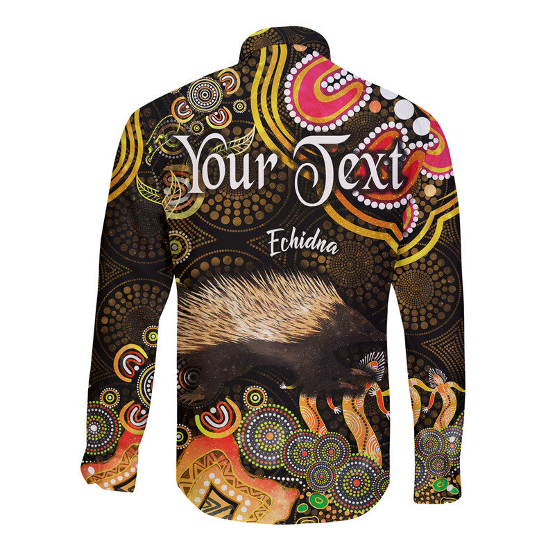 custom-personalised-australian-astrology-hawaii-long-sleeve-button-shirt-virgo-echidna-zodiac-aboriginal-vibes-gold