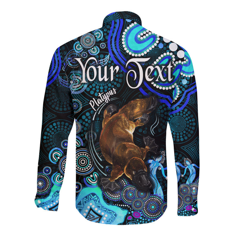 custom-personalised-australian-astrology-hawaii-long-sleeve-button-shirt-pisces-platypus-zodiac-aboriginal-vibes-blue