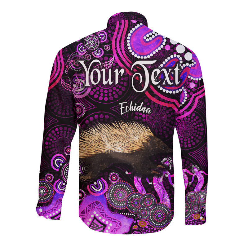 custom-personalised-australian-astrology-hawaii-long-sleeve-button-shirt-virgo-echidna-zodiac-aboriginal-vibes-pink