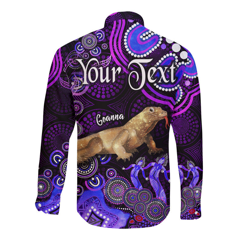 custom-personalised-australian-astrology-hawaii-long-sleeve-button-shirt-capricorn-goanna-zodiac-aboriginal-vibes-purple