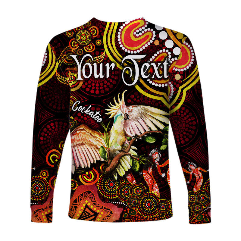 custom-personalised-australian-astrology-long-sleeve-shirt-libra-cockatoo-glider-zodiac-aboriginal-vibes-red