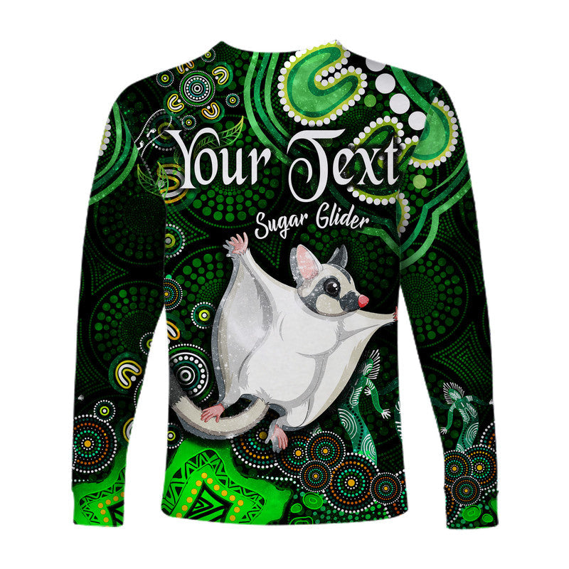 custom-personalised-australian-astrology-long-sleeve-shirt-gemini-sugar-glider-zodiac-aboriginal-vibes-green