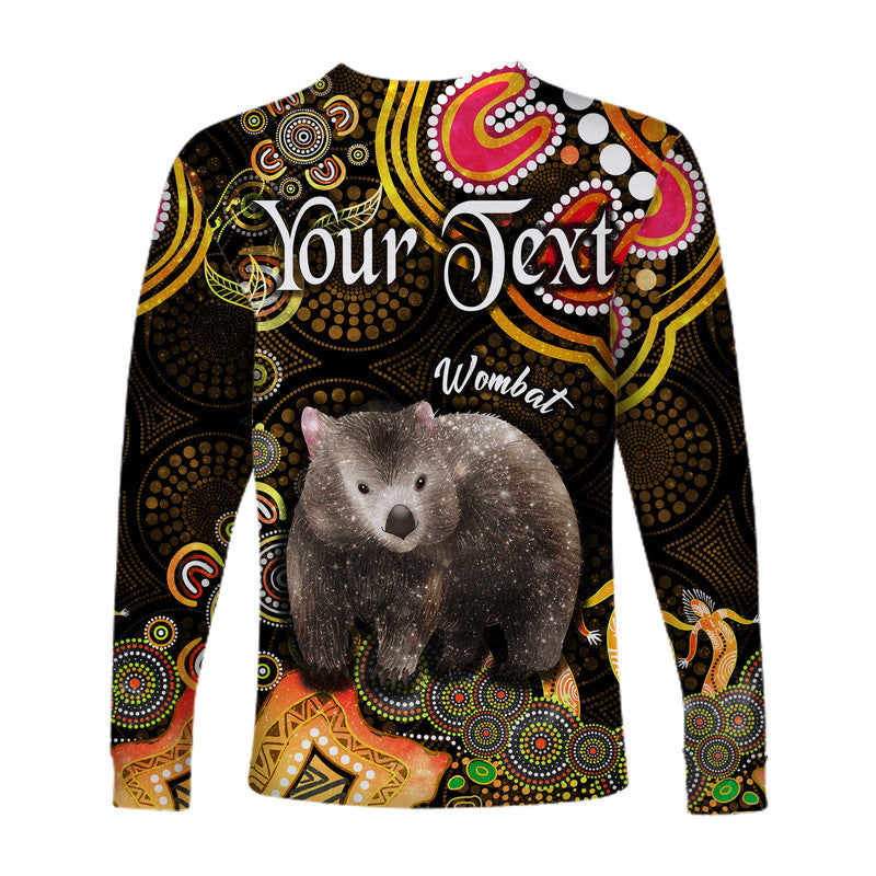 custom-personalised-australian-astrology-long-sleeve-shirt-taurus-wombat-zodiac-aboriginal-vibes-gold