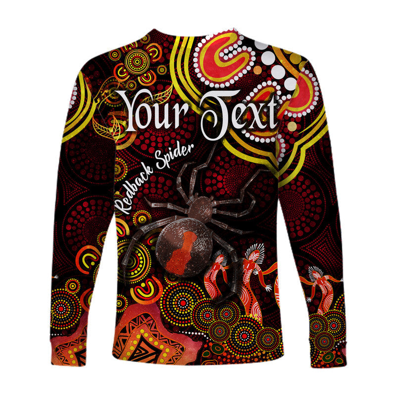 custom-personalised-australian-astrology-long-sleeve-shirt-scorpio-redback-spider-zodiac-aboriginal-vibes-red