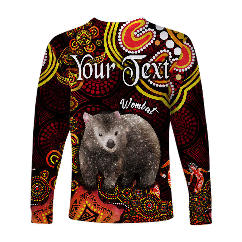 custom-personalised-australian-astrology-long-sleeve-shirt-taurus-wombat-zodiac-aboriginal-vibes-red