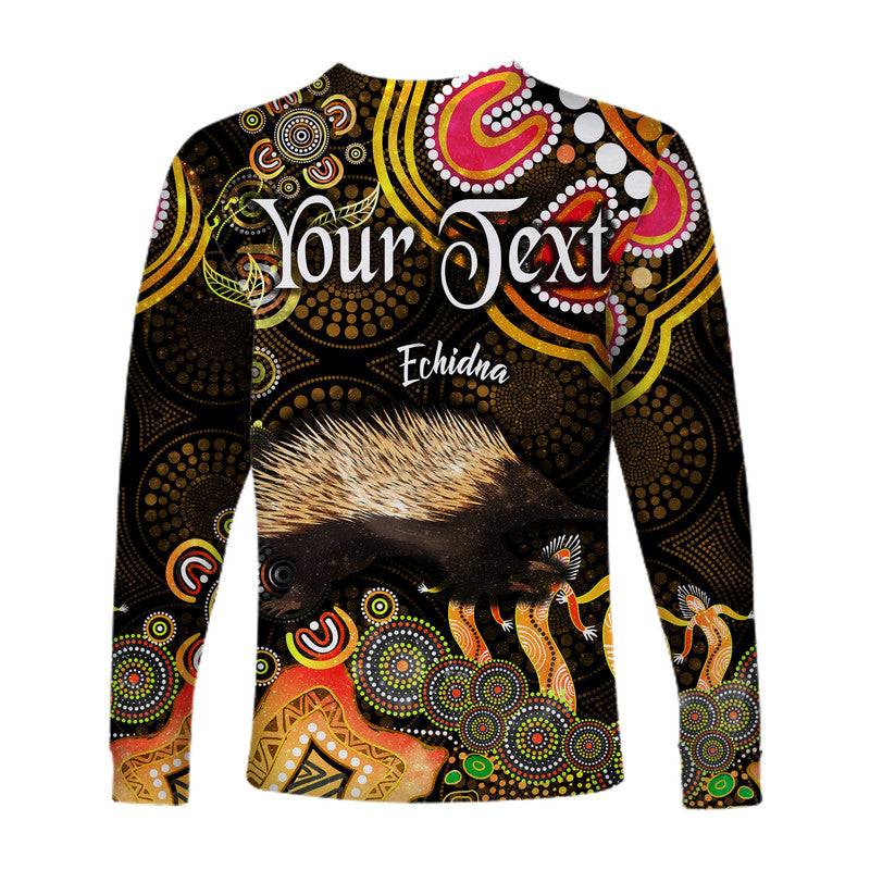 custom-personalised-australian-astrology-long-sleeve-shirt-virgo-echidna-zodiac-aboriginal-vibes-gold