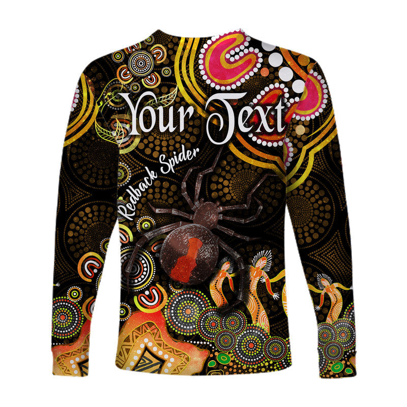 custom-personalised-australian-astrology-long-sleeve-shirt-scorpio-redback-spider-zodiac-aboriginal-vibes-gold