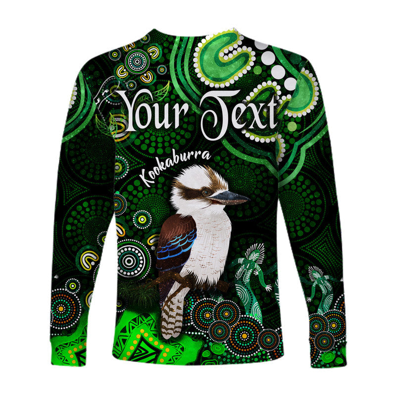 custom-personalised-australian-astrology-long-sleeve-shirt-sagittarius-kookaburra-zodiac-aboriginal-vibes-green