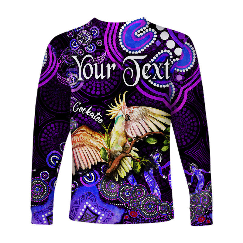 custom-personalised-australian-astrology-long-sleeve-shirt-libra-cockatoo-glider-zodiac-aboriginal-vibes-purple