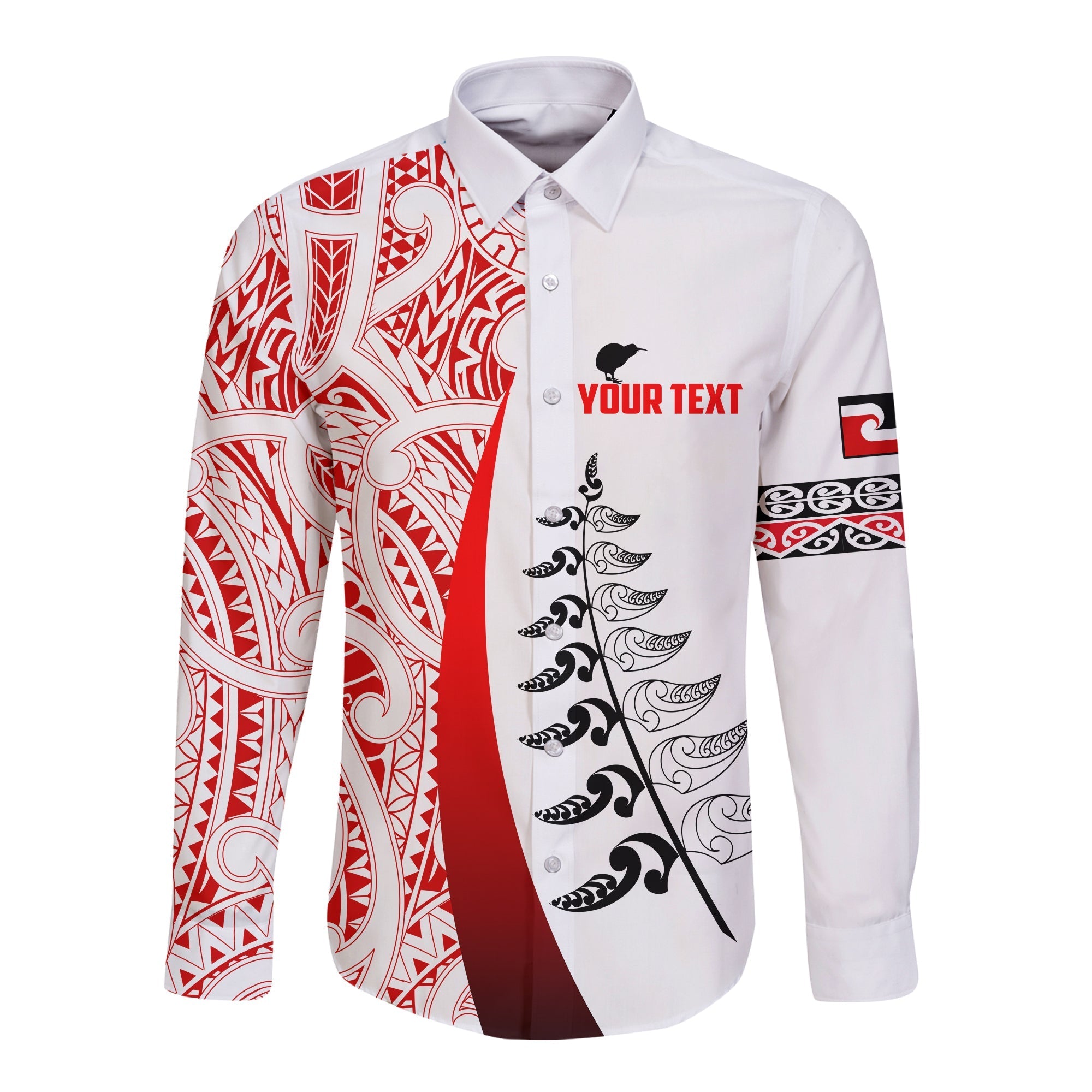 custom-personalised-waitangi-day-long-sleeve-button-shirt-maori-mix-fern-style-white-lt13