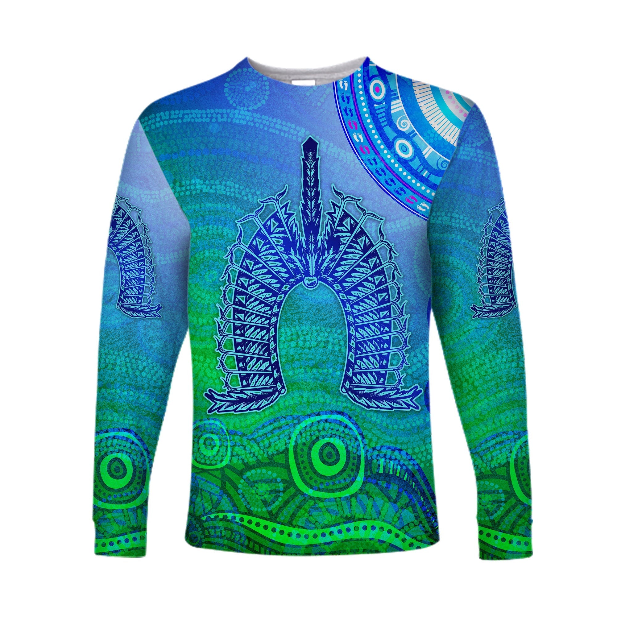 custom-personalised-aboriginal-torres-strait-islands-long-sleeve-shirt-wave-vibes-lt8