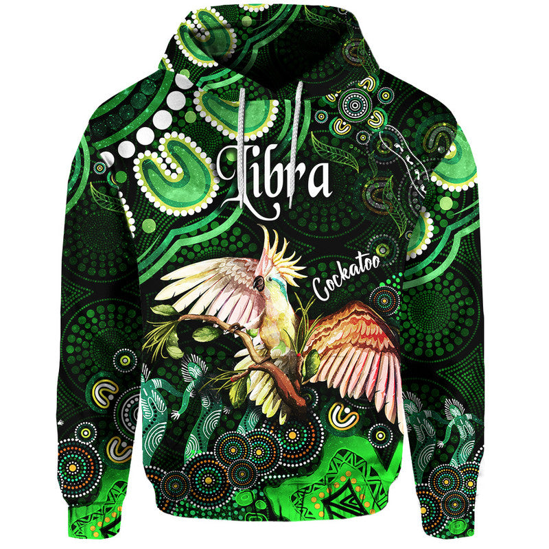 custom-personalised-australian-astrology-zip-up-and-pullover-hoodie-libra-cockatoo-glider-zodiac-aboriginal-vibes-green