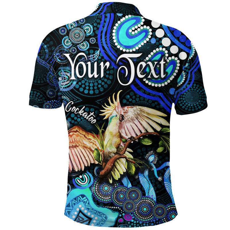 custom-personalised-australian-astrology-polo-shirt-libra-cockatoo-glider-zodiac-aboriginal-vibes-blue