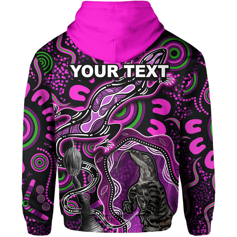 custom-personalised-aboriginal-lizard-hoodie-pink-color