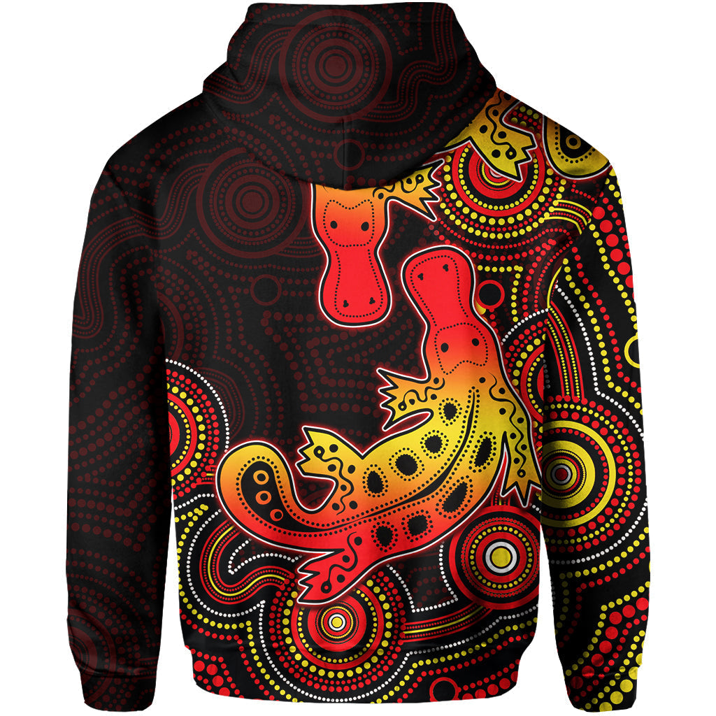 custom-personalised-aboriginal-platypus-zip-hoodie-dot-patterns-style-no2-lt6