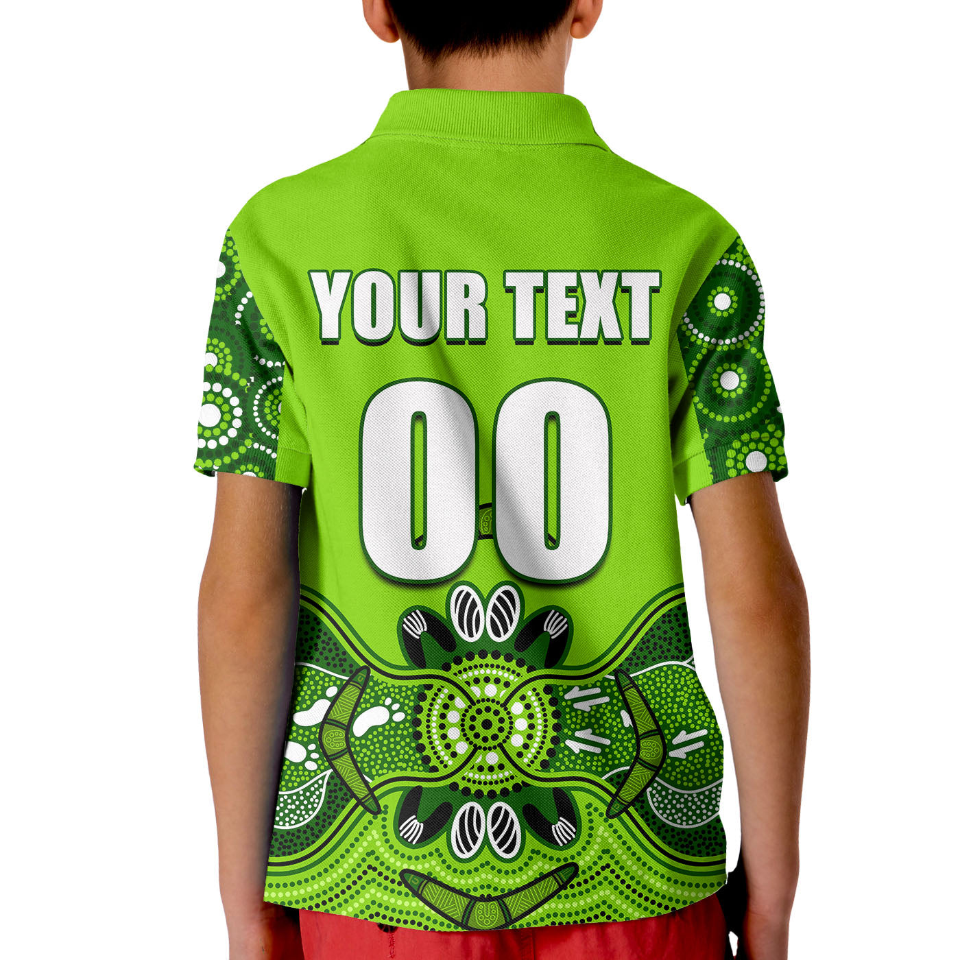 (Custom Personalised And Number) Sydney Thunder Cricket Aboriginal Vibe Polo Shirt KID LT6