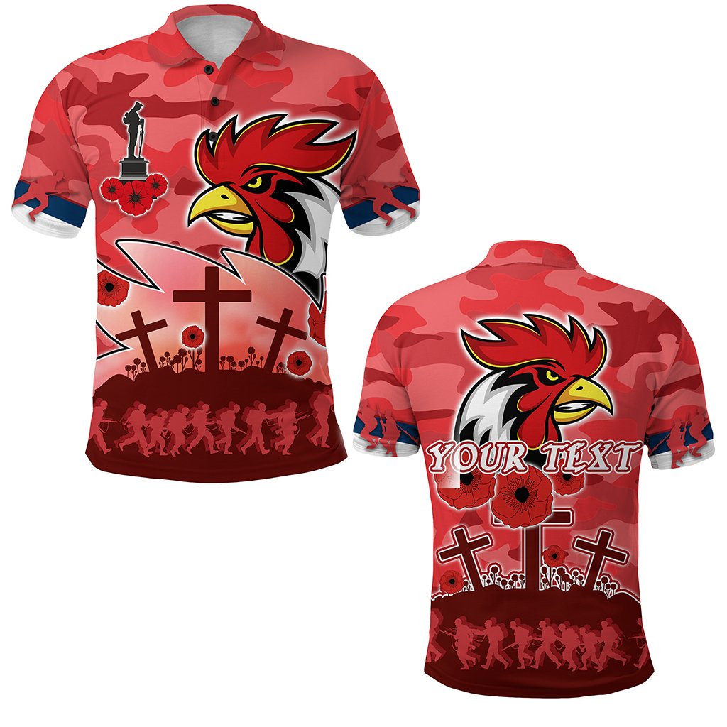 custom-personalised-roosters-anzac-day-polo-shirt-military-red