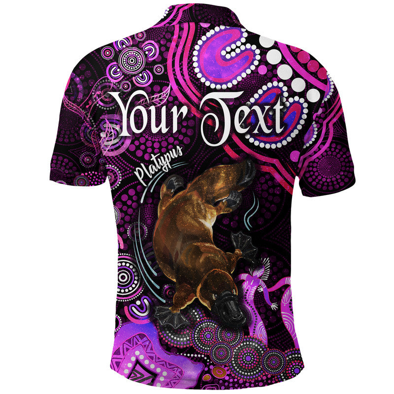 custom-personalised-australian-astrology-polo-shirt-pisces-platypus-zodiac-aboriginal-vibes-pink