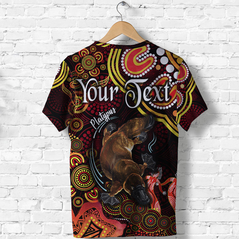 custom-personalised-australian-astrology-t-shirt-pisces-platypus-zodiac-aboriginal-vibes-red