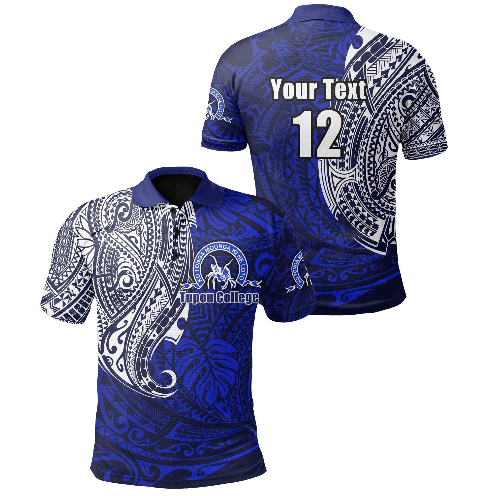 custom-personalised-kolisi-ko-tupou-college-tonga-polo-shirt-polynesian-tattoo-style
