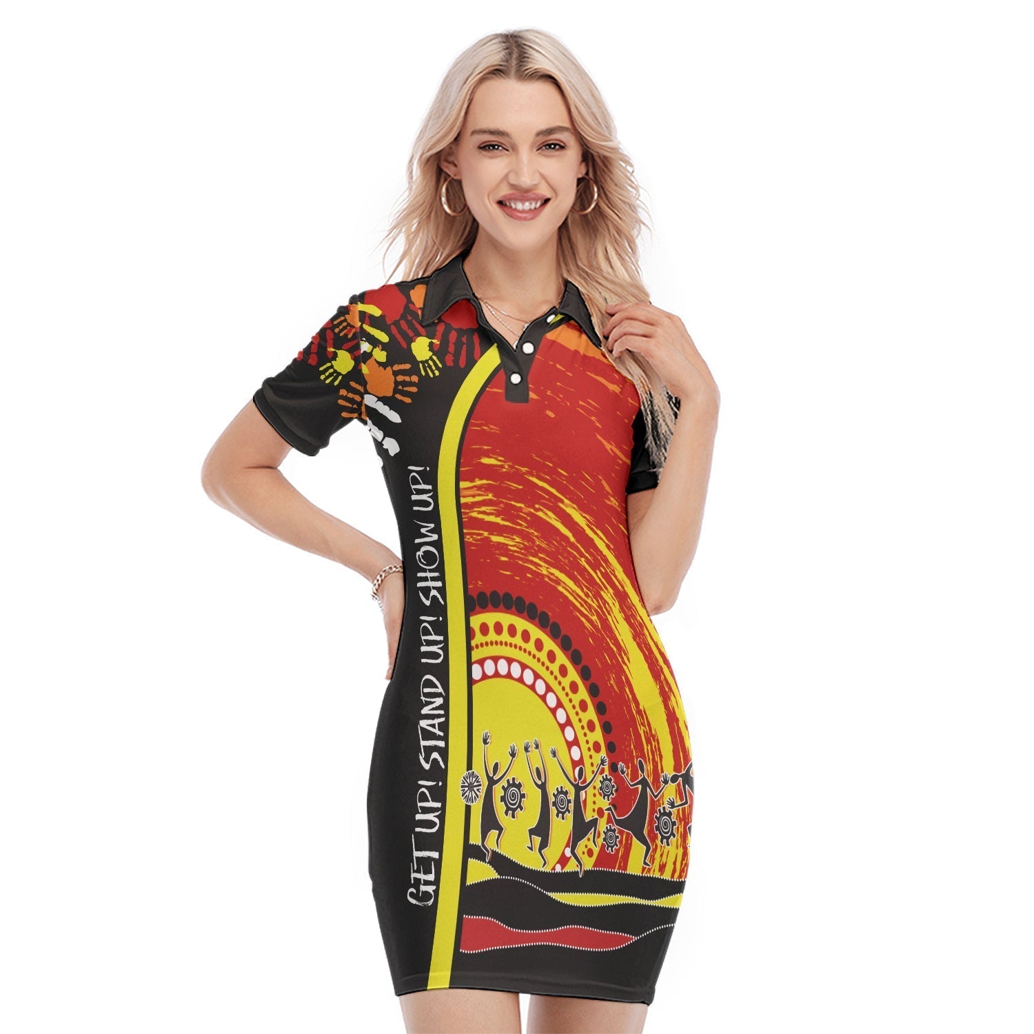 custom-personalised-aboriginal-naidoc-week-2022-polo-dress-get-up-stand-up-show-up-lt7
