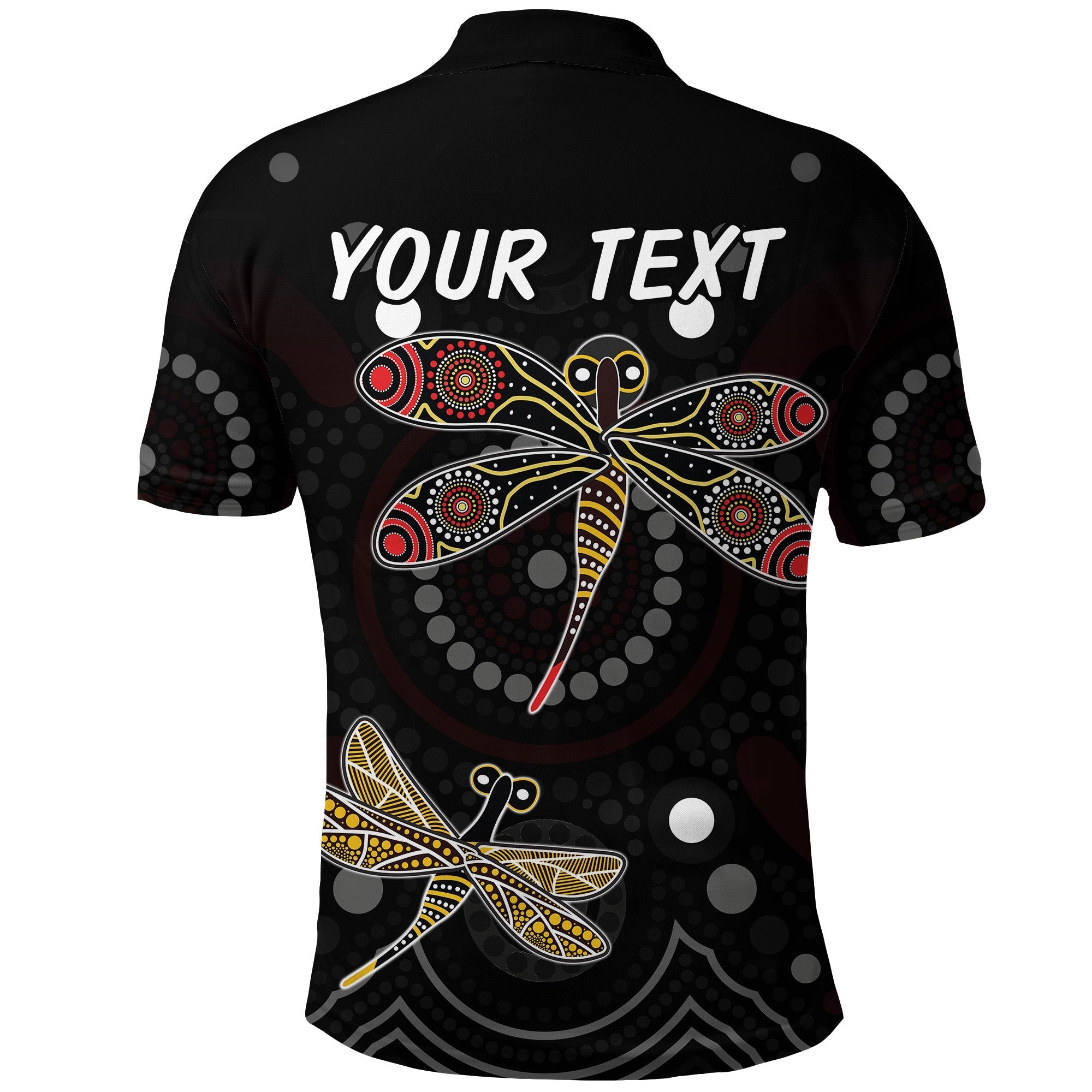 custom-personalised-aboriginal-dot-polo-shirt-butterfly-victory-lt13