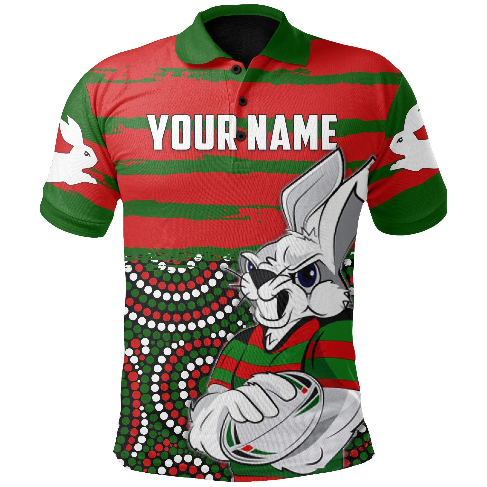 custom-personalised-australia-rabbitohs-indigenous-rugby-polo-shirt-rabbit-cartoon