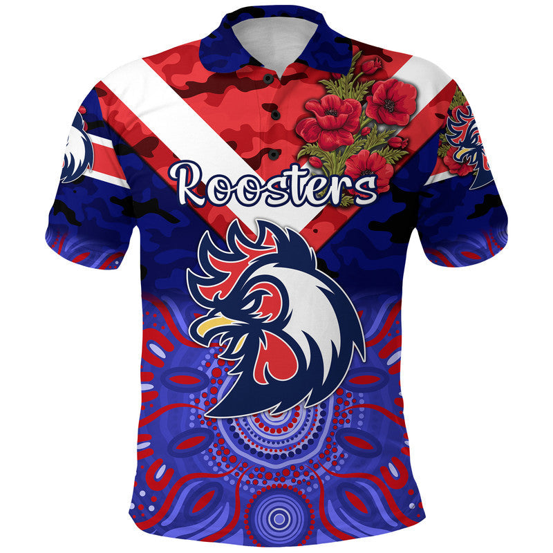 custom-personalised-roosters-anzac-polo-shirt-indigenous-vibes-blue-lt8