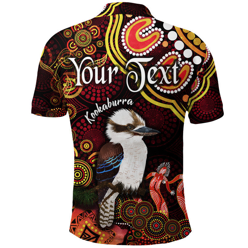 custom-personalised-australian-astrology-polo-shirt-sagittarius-kookaburra-zodiac-aboriginal-vibes-red