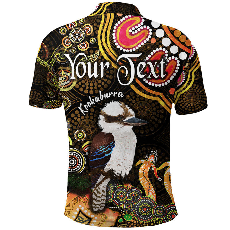custom-personalised-australian-astrology-polo-shirt-sagittarius-kookaburra-zodiac-aboriginal-vibes-gold