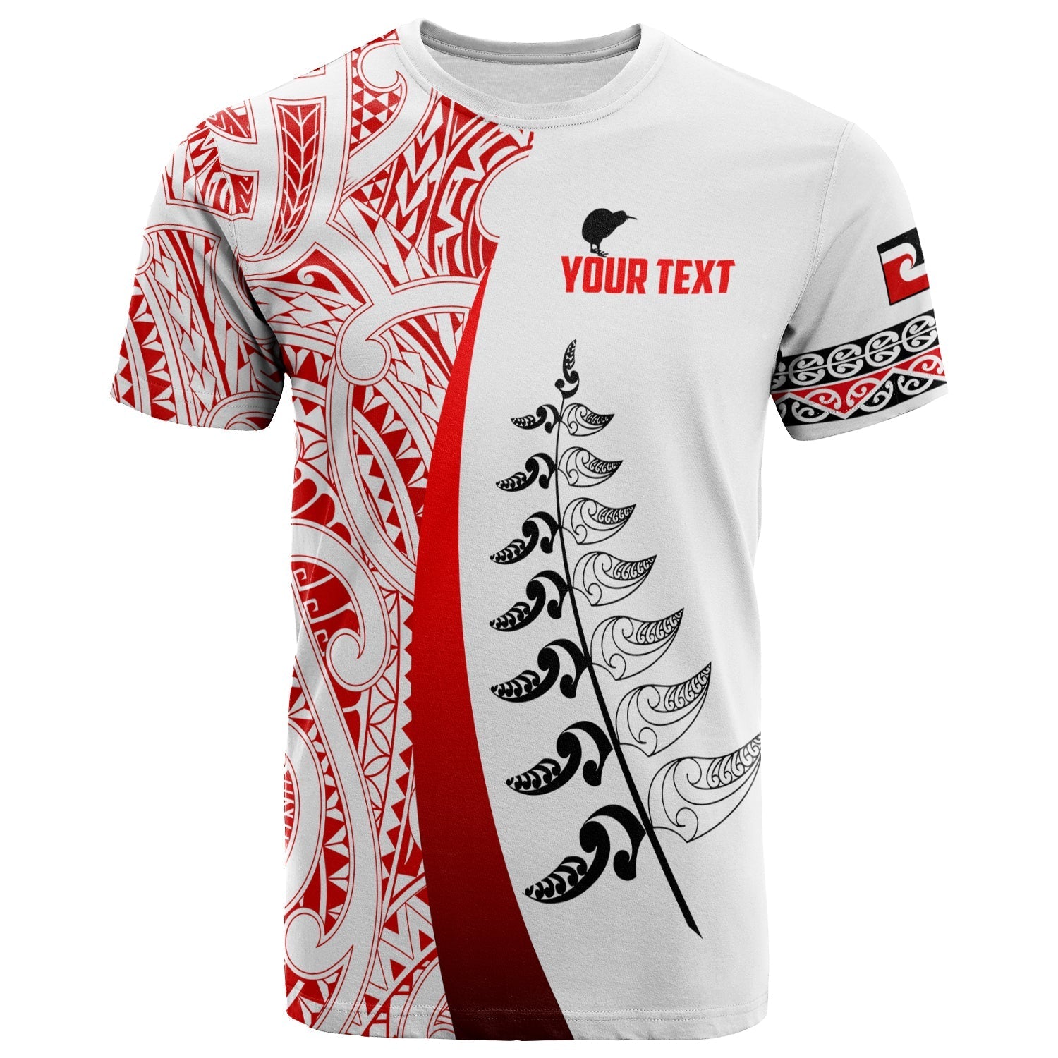 custom-personalised-waitangi-day-t-shirt-maori-mix-fern-style-white-lt13