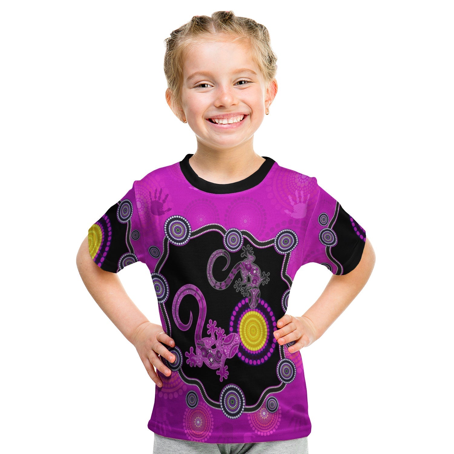 custom-personalised-aboriginal-lizard-t-shirt-kid-attracted-australia-version-purple-lt13