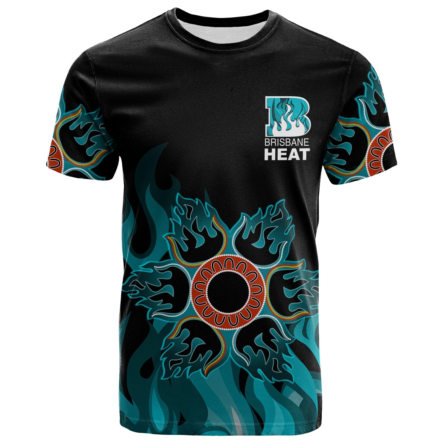 (Custom Personalised And Number) Brisbane Heat T shirt Cricket Simple Style