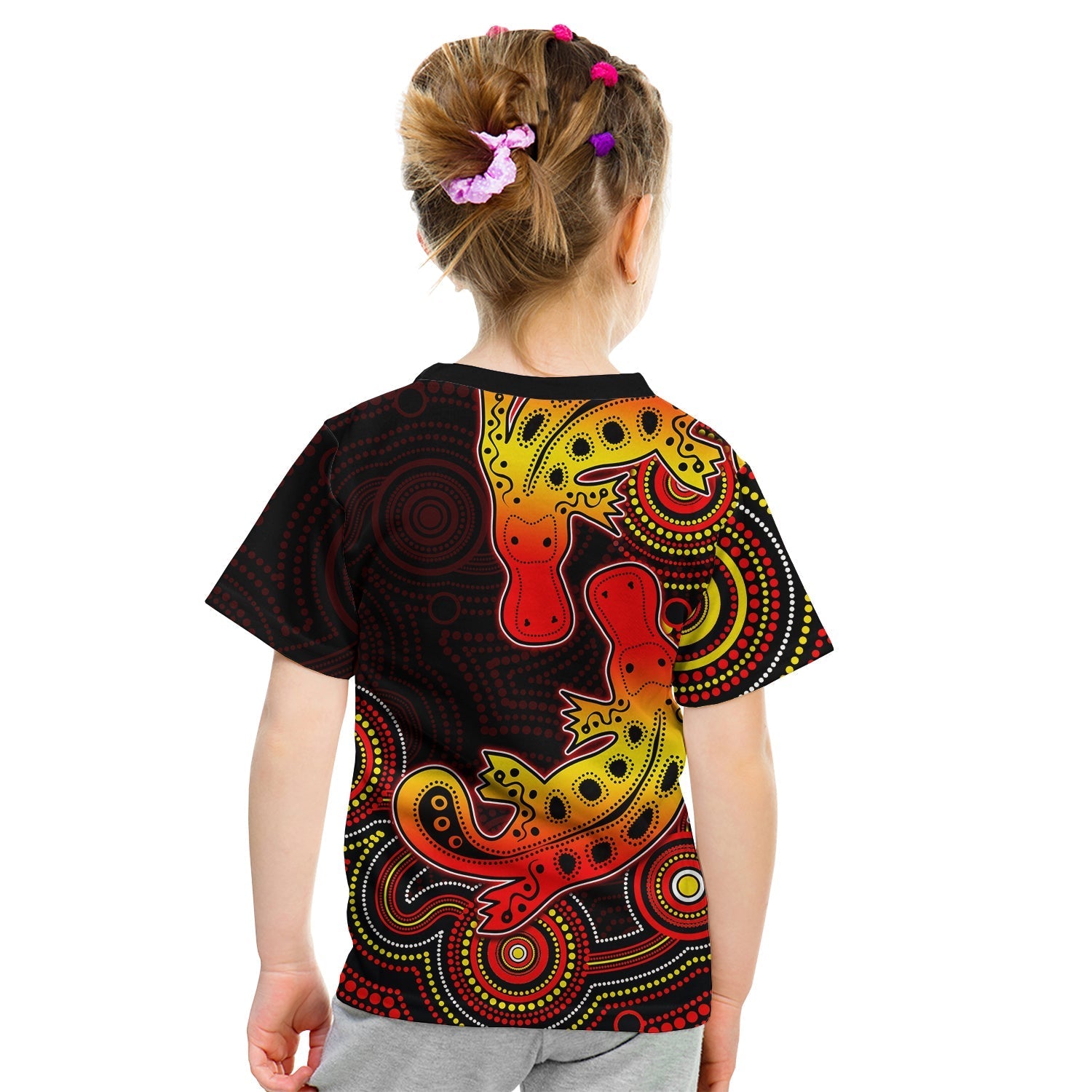 custom-personalised-aboriginal-platypus-t-shirt-kid-dot-patterns-style-no2-lt6