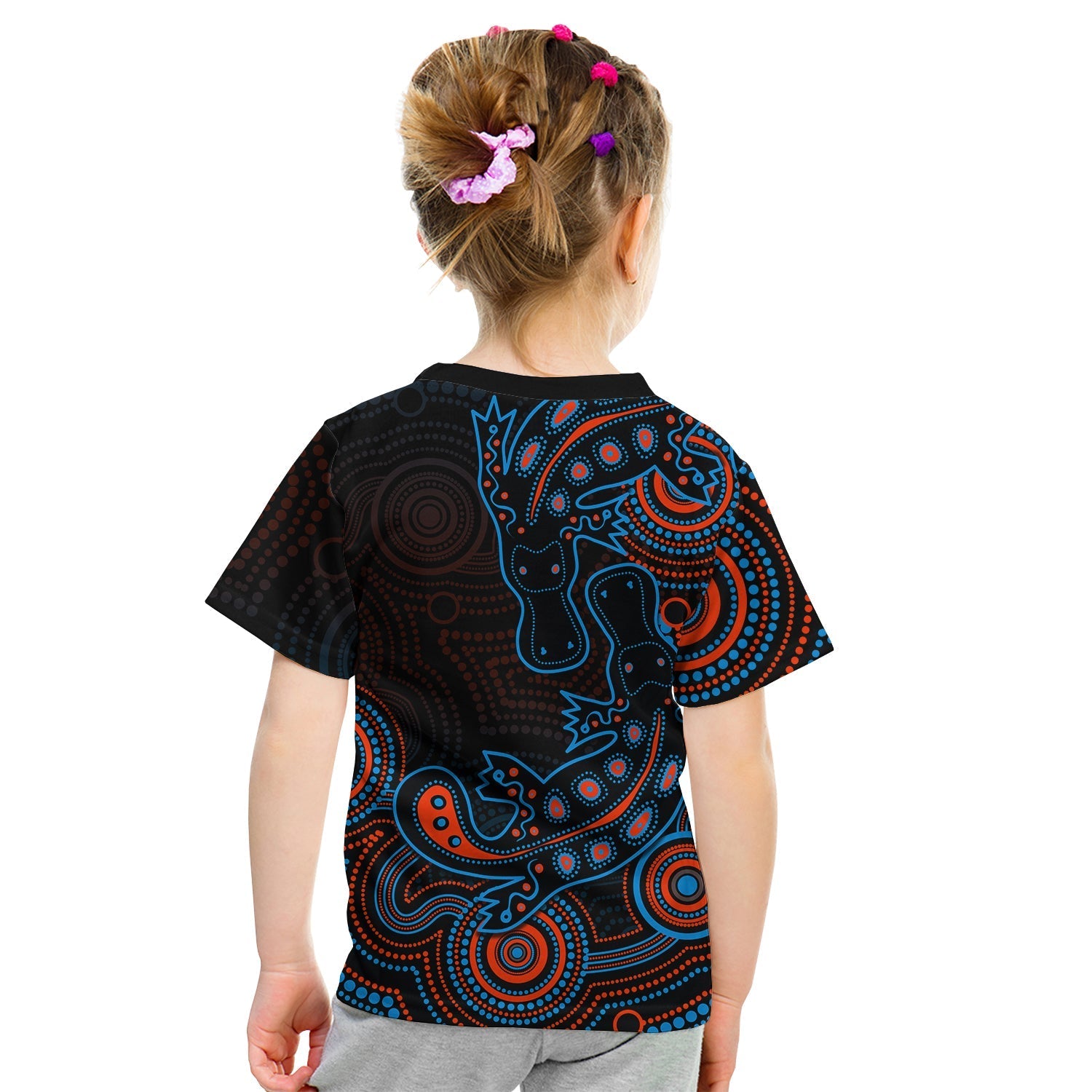 custom-personalised-aboriginal-platypus-t-shirt-kid-dot-patterns-style-no4-lt6