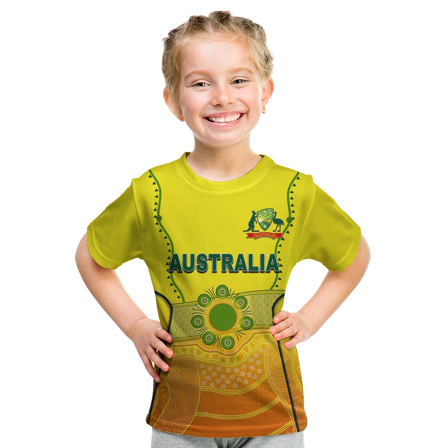(Custom Personalised And Number) Australia Cricket Jersey 2022 T Shirt KID