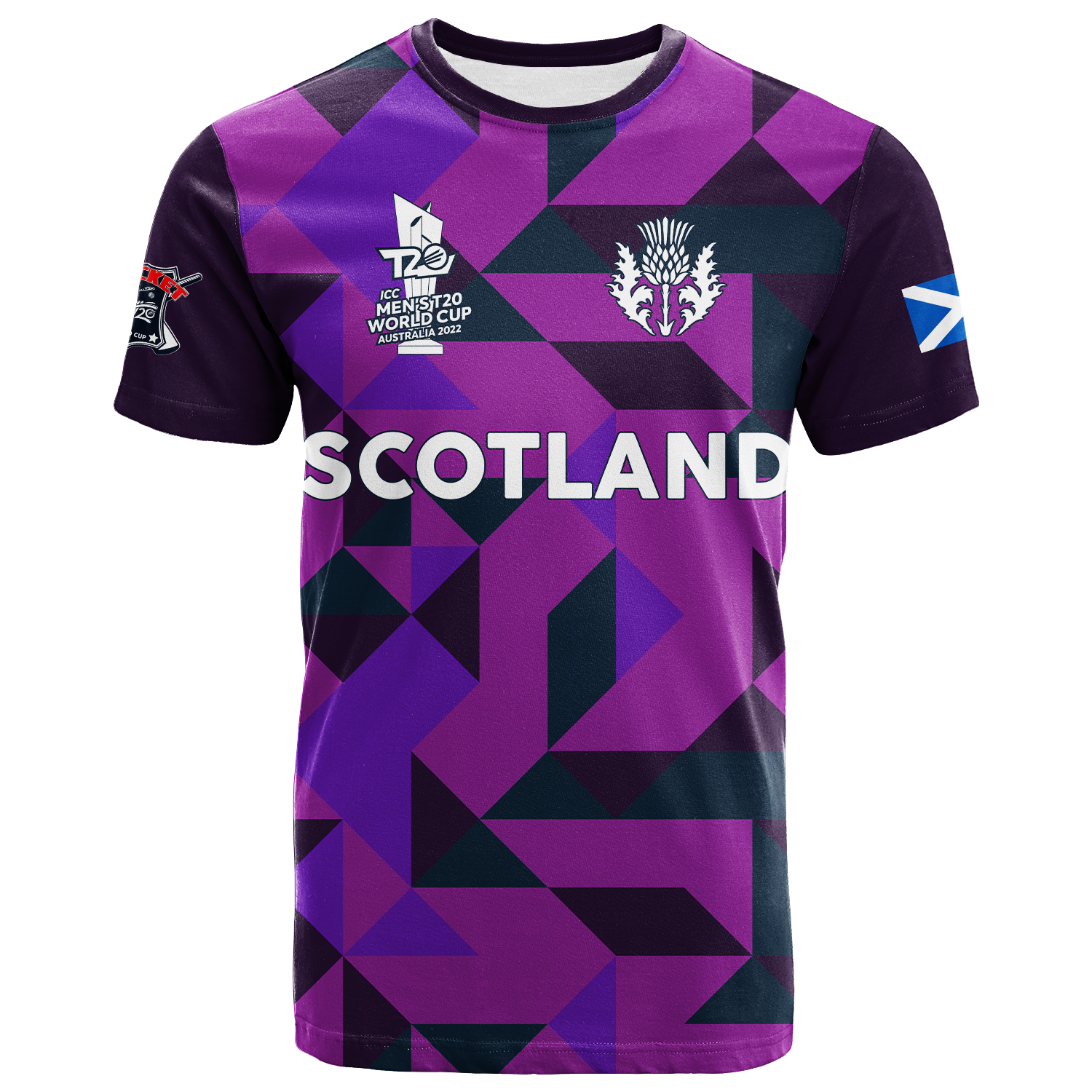 (Custom Personalised) Scotland Cricket Thistle T20 World Cup Men's T Shirt - LT2