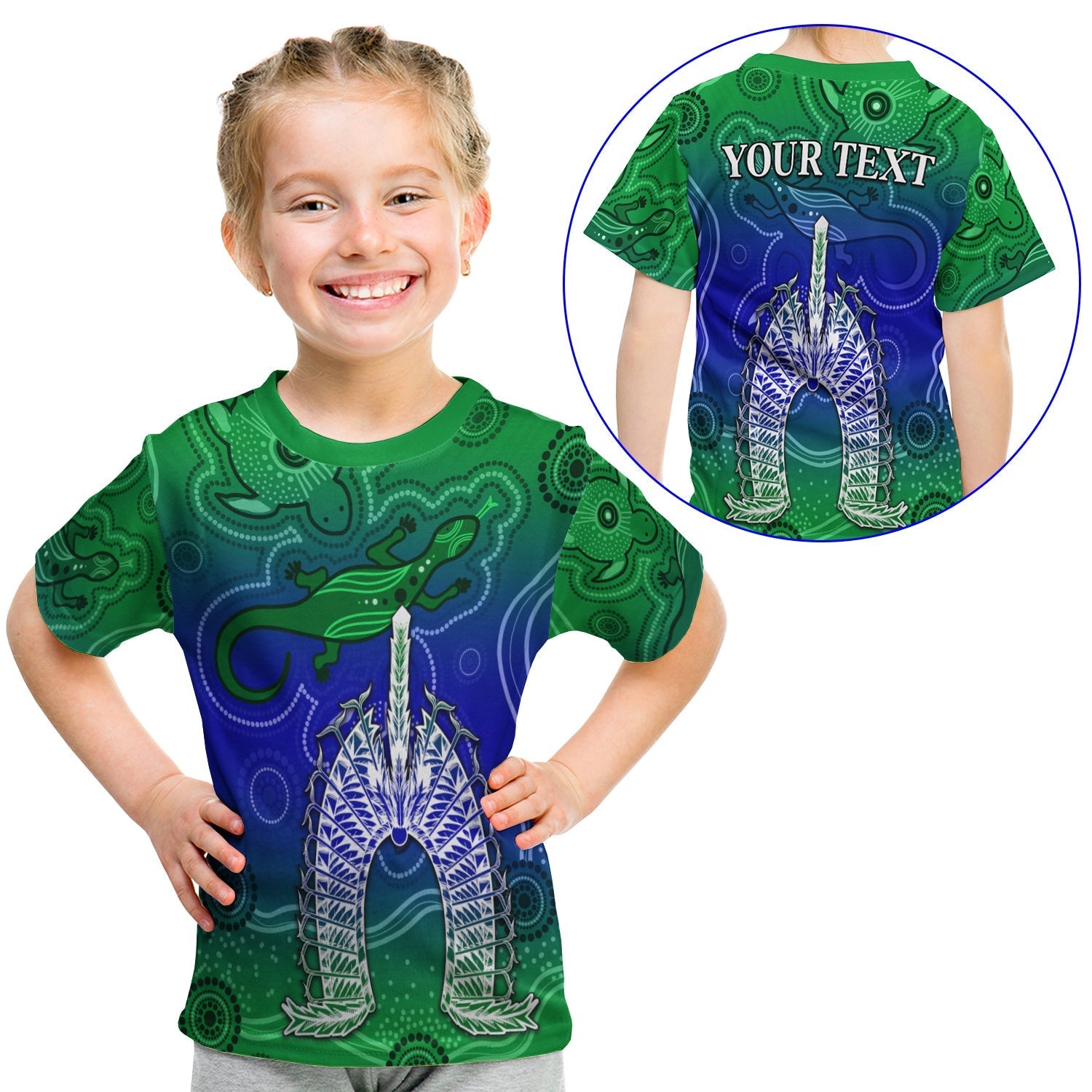 custom-personalised-torres-strait-islands-t-shirt-kid-aboriginal-art-lizard-symbol-peace-lt13