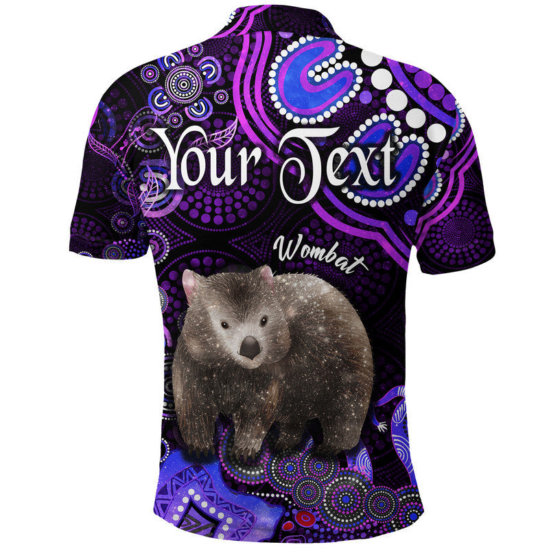 custom-personalised-australian-astrology-polo-shirt-taurus-wombat-zodiac-aboriginal-vibes-purple