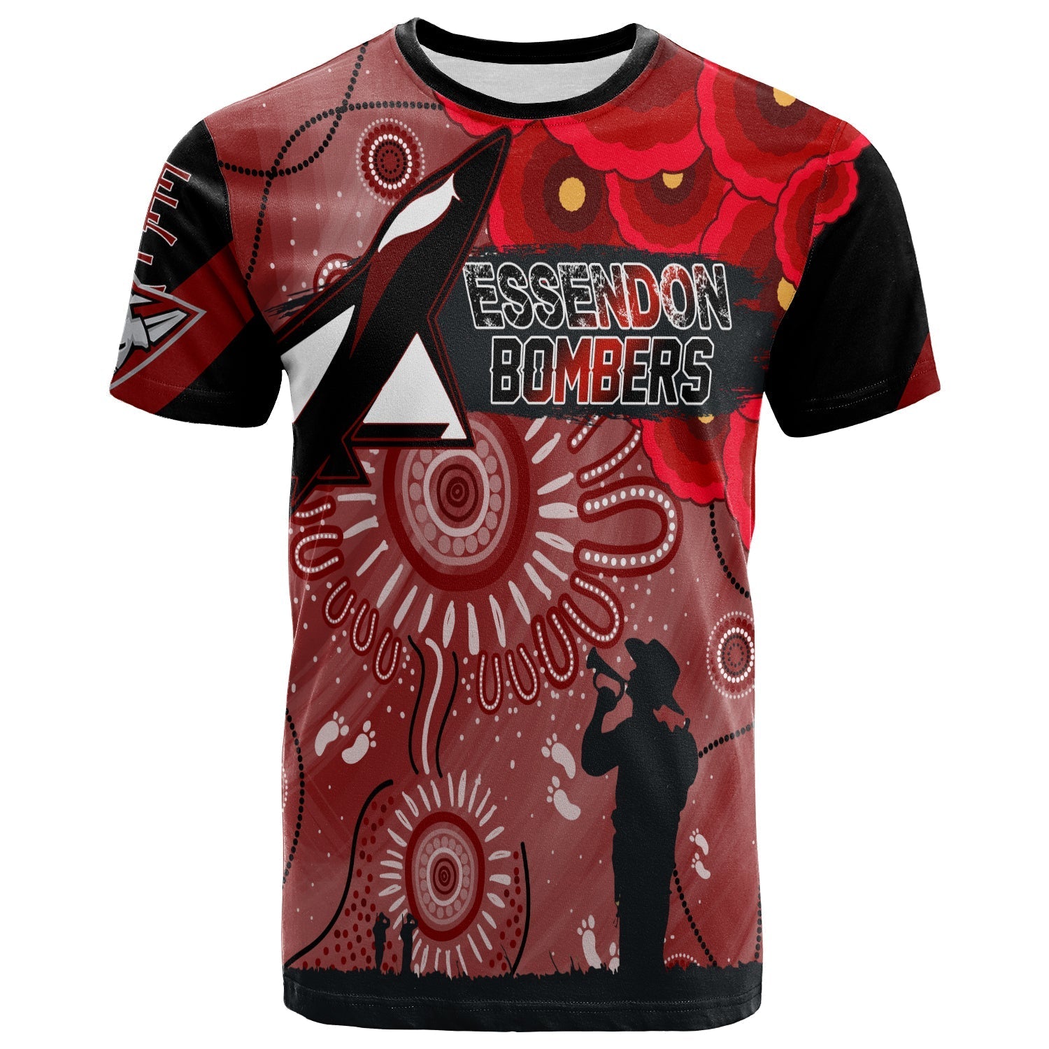 custom-personalised-essendon-bombers-indigenous-anzac-day-t-shirt-we-will-remember-lt7