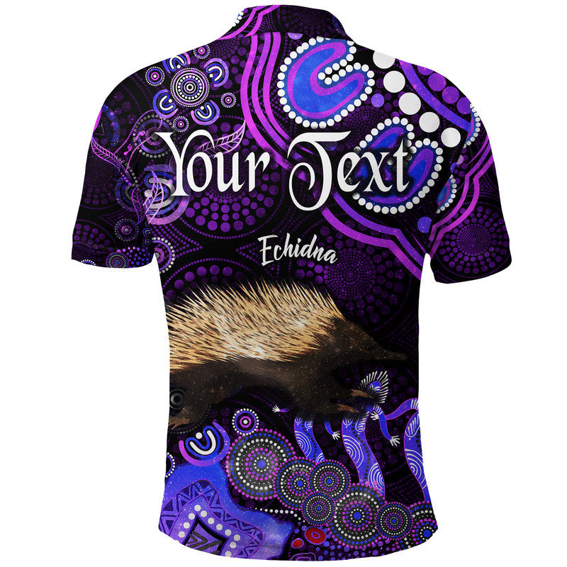 custom-personalised-australian-astrology-polo-shirt-virgo-echidna-zodiac-aboriginal-vibes-purple