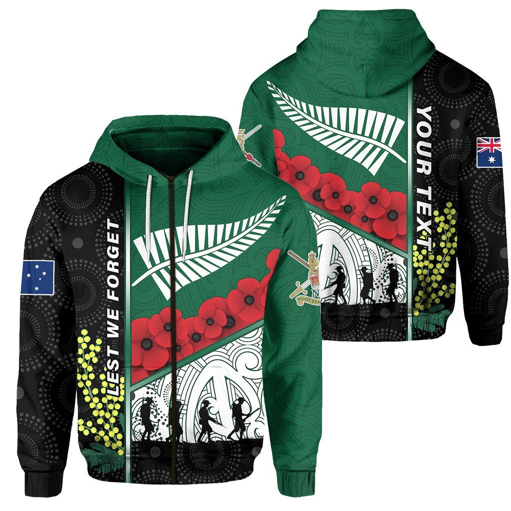 custom-personalised-anzac-day-lest-we-forget-zip-hoodie-australia-indigenous-and-new-zealand-maori