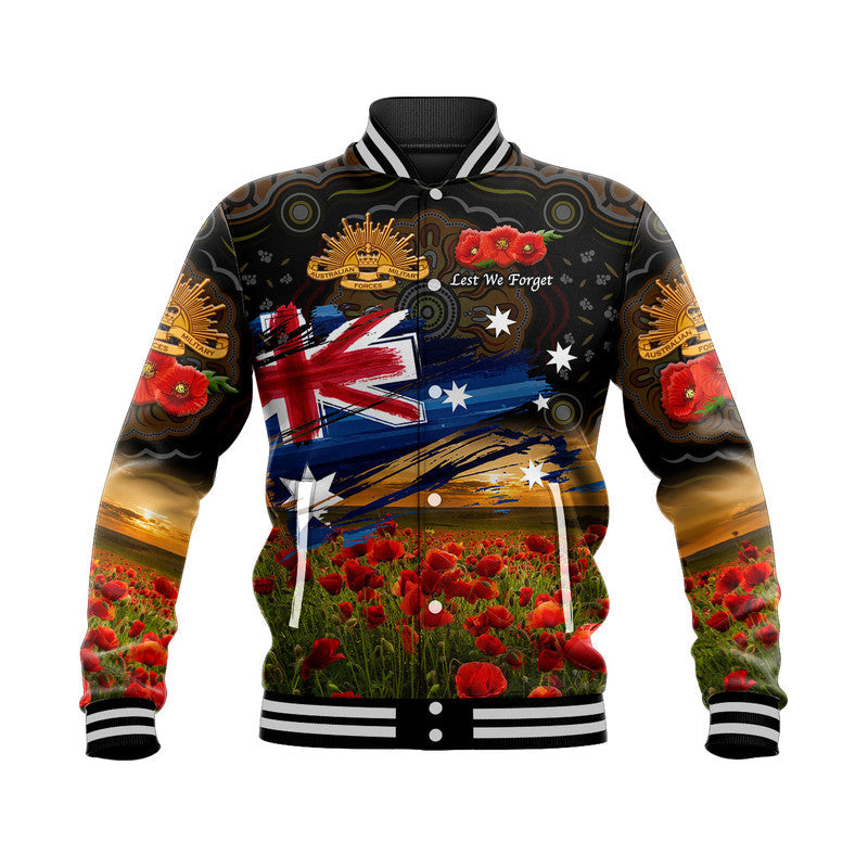 custom-personalised-australia-aboriginal-anzac-baseball-jacket-poppy-vibes-black-lt8