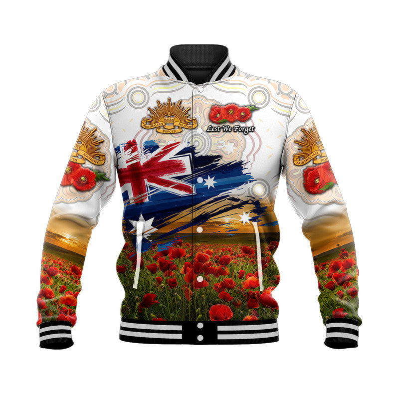 custom-personalised-australia-aboriginal-anzac-baseball-jacket-poppy-vibes-white-lt8