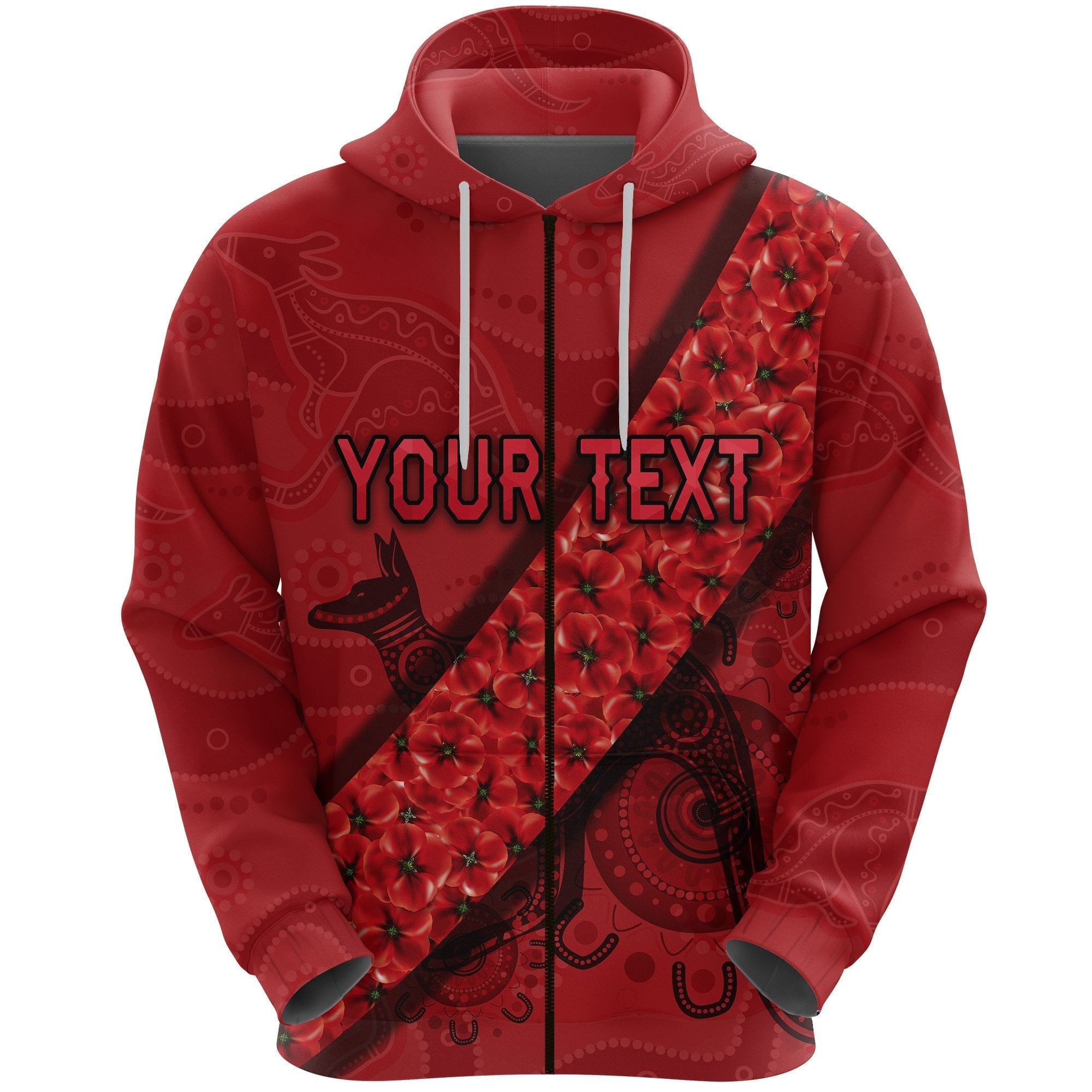 custom-personalised-essendon-bombers-zip-hoodie-anzac-day-indigenous-red