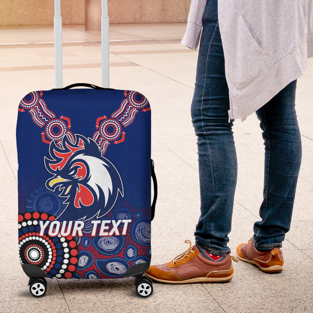 (Custom Personalised) Roosters Rugby 2022 Aboriginal Art Luggage Covers - LT12