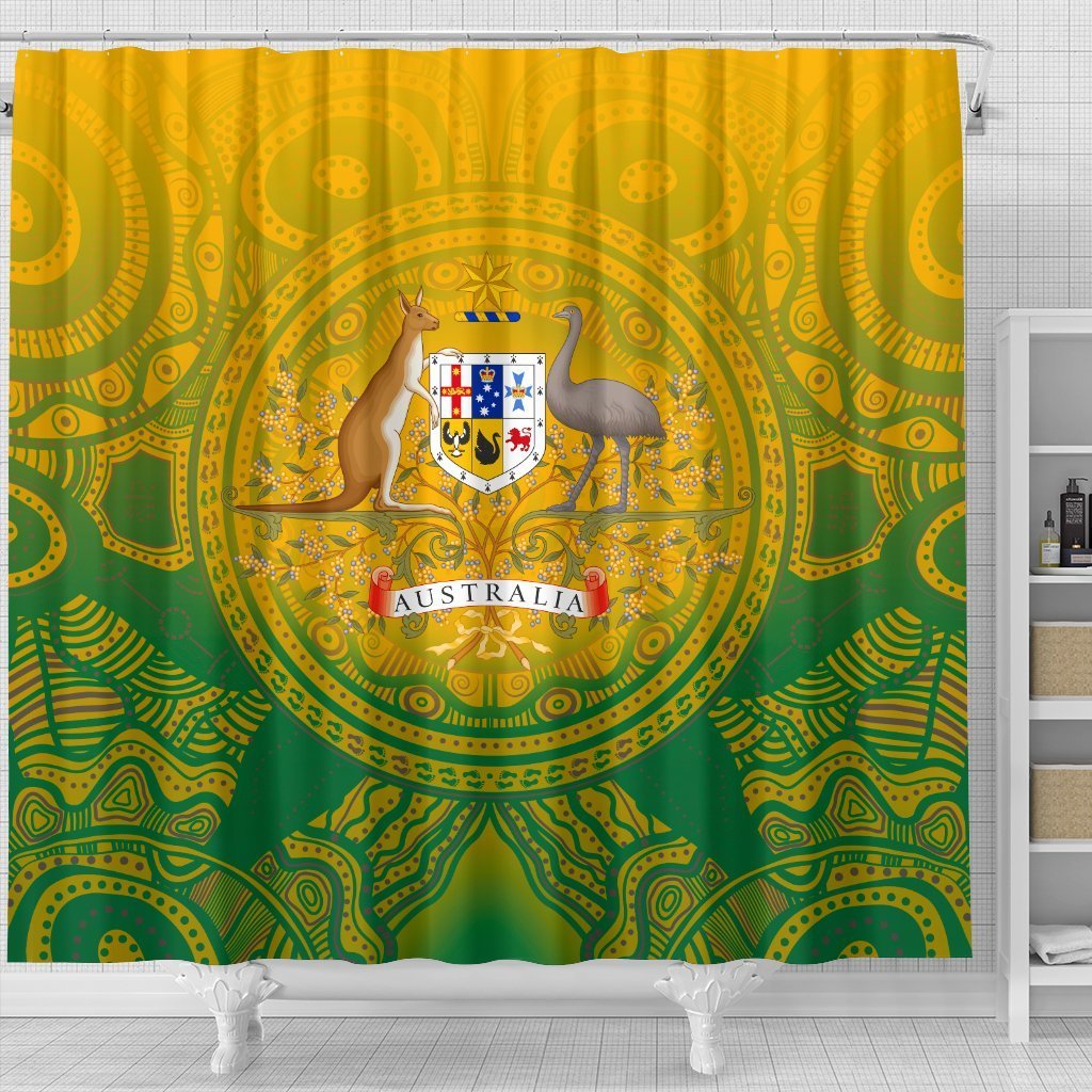 vibe-hoodie-aboriginal-shower-curtain-australia-rugby-and-coat-of-arms-ver01-rlt20