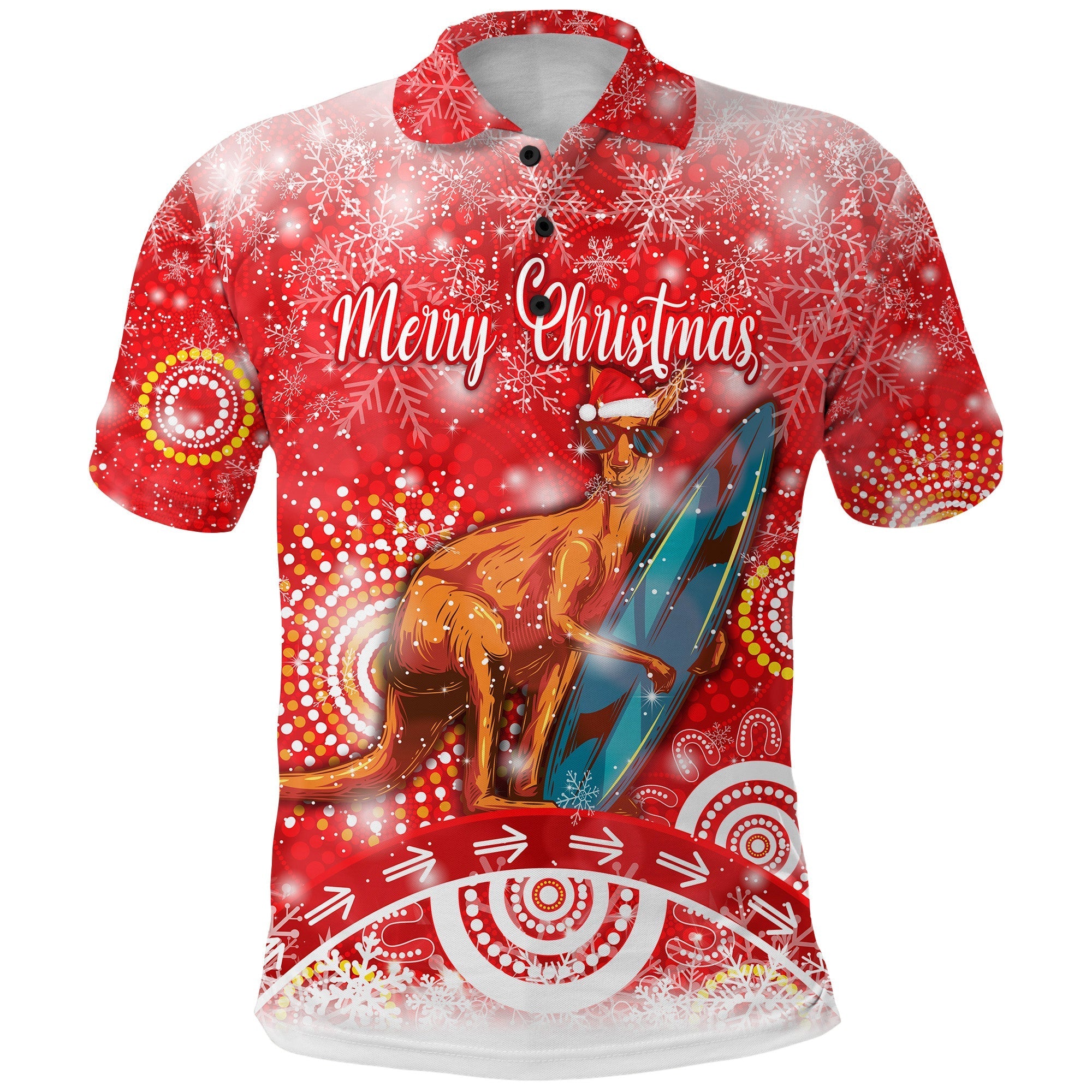 custom-personalised-australia-kangaroo-christmas-polo-shirt-original-style-red-lt8